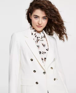 Bar III Women's Textured-Crepe Button-Front Blazer, Created For Macy's -Sam Edelman Shop 23717604 fpx