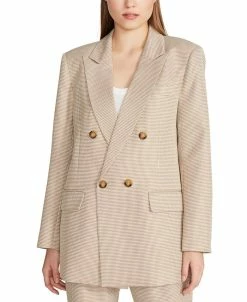 Steve Madden Women's Isabella Oversized Micro-Houndstooth Blazer