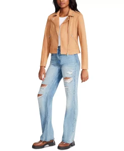 Steve Madden Women's Faux-Suede Zip-Front Moto Jacket -Sam Edelman Shop 23775155 fpx