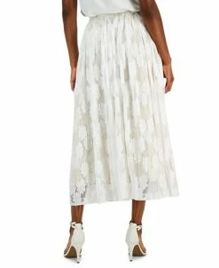 Anne Klein Women's Pull-On Pleated Mesh Floral Skirt -Sam Edelman Shop 23777171 fpx