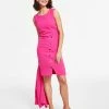 Kasper Women's Asymmetrical Snap-Trim Sheath Dress