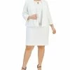 Kasper Plus Size Open-Front 3/4-Sleeve Stretch Blazer & Round-Neck Sleeveless Sheath Stretch Dress -Sam Edelman Shop 23812513 fpx