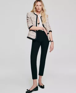 Anne Klein Women's Tweed Open-Front Braided-Trim Blazer -Sam Edelman Shop 23945558 fpx