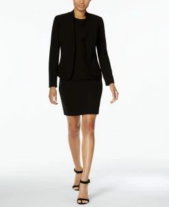 Sam Edelman Shop 13 Anne Klein Executive Collection Shawl-Collar Sleeveless Sheath Dress Suit, Created For Macy's